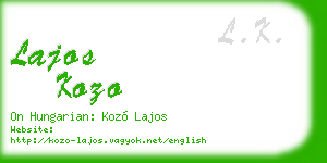 lajos kozo business card